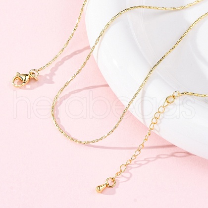 Brass Cardano Chains Necklaces for Women NJEW-D302-59G-1