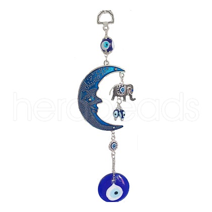 Evil Eye Moon Elephant Disk Amulet Lucky Charm MOST-PW0001-134-1