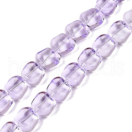 Electroplate Glass Beads Strands EGLA-N012-07H-1