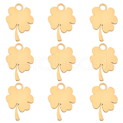 Beebeecraft 10Pcs 201 Stainless Steel Pendants STAS-BBC0005-55-1