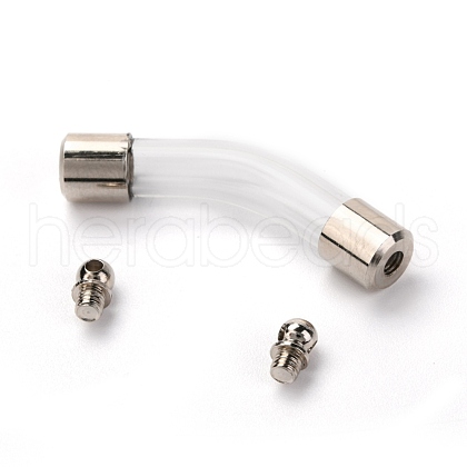 Transparent Glass Bottle Pendant GGLA-B001-04P-1