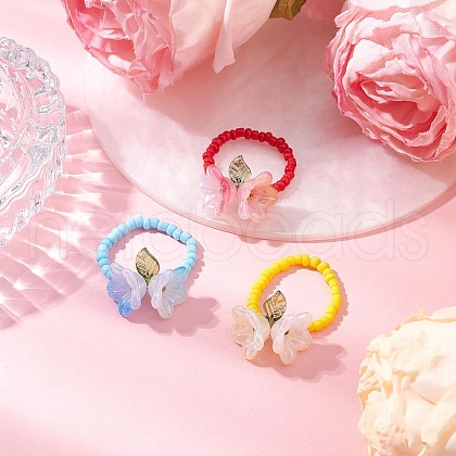 3Pcs Acrylic Finger Rings RJEW-TA00197-1