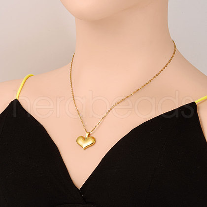 Stainless Steel Heart Pendant Necklaces for Women SZ2862-2-1