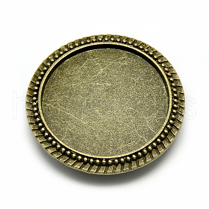 Tibetan Style Alloy Brooch Findings S-TIBE-Q081-25mm-01AB-1