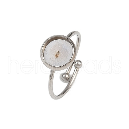 304 Stainless Steel Cuff Ring Components STAS-D372-03P-02-1