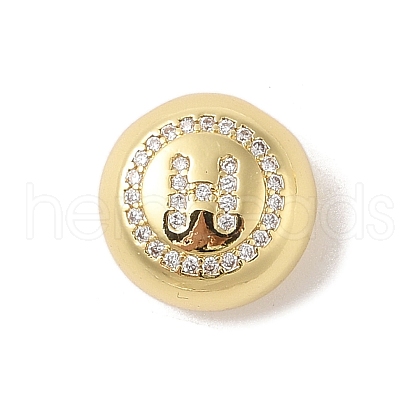Rack Plating Brass & Cubic Zirconia Pendants KK-Z047-07G-H-RS-1