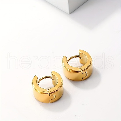 Vintage Geometric Stainless Steel Hoop Earrings JL1708-1