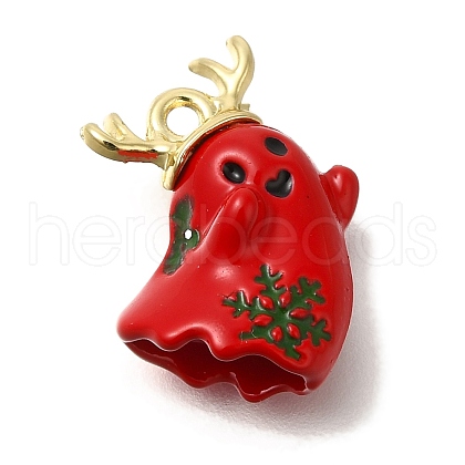 Christmas Theme Alloy Enamel Pendants ENAM-B025-01F-04G-1