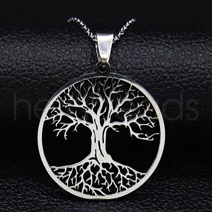 Non-Tarnish Stainless Steel Pendant Necklaces for Women Men PW-WG49970-01-1