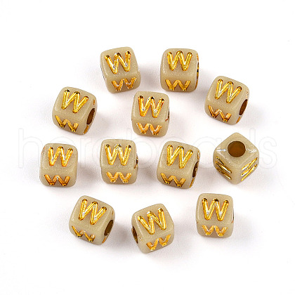Plating Acrylic Beads OACR-N140-01E-W-1
