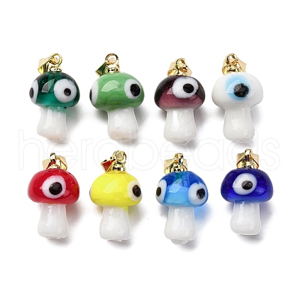 Handmade Lampwork Pendants LAMP-S069-06G-1