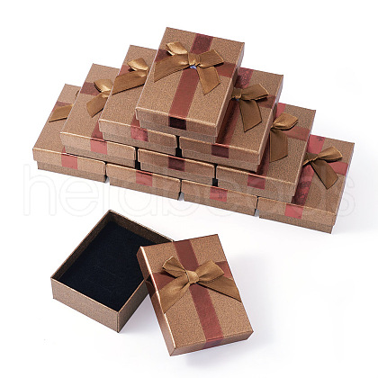 Rectangle Paper Necklace & Finger Ring Storage Boxes CON-TAC0014-08C-1