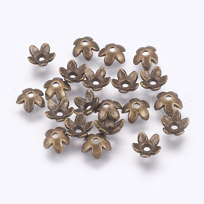 Tibetan Style Alloy Bead Caps MLF1225Y-NF-1