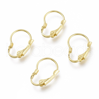 Brass Leverback Earring Findings KK-Z007-26G-1