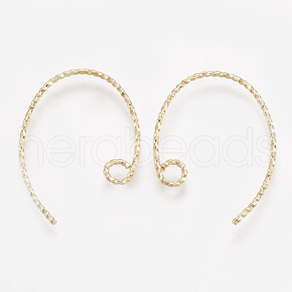 Brass Earring Hooks KK-S348-032-1