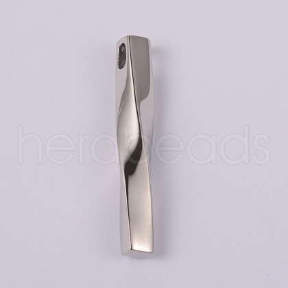 Tarnish Resistant Twisted Strip 304 Stainless Steel Pendants STAS-F103-08C-1
