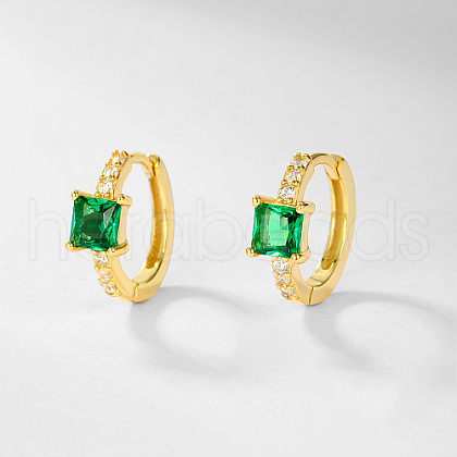 Real 18K Gold Plated 925 Sterling Silver Hoop Earrings OB9176-1-1