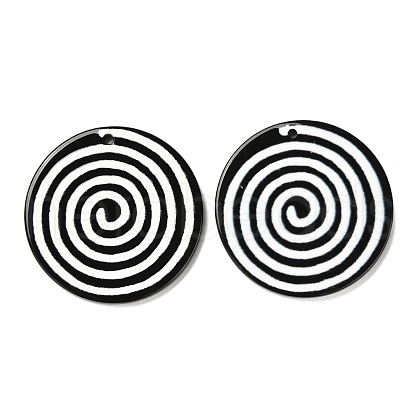Opaque Acrylic Pendants SACR-L003-12-1