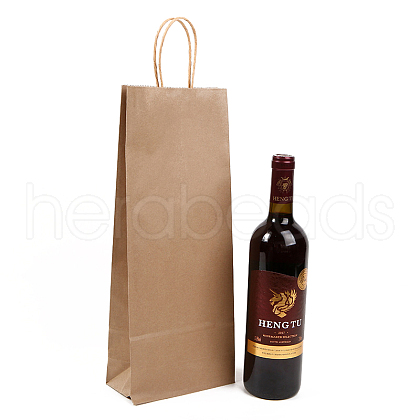 Rectangle Solid Color Kraft Paper Gift Bags PAAG-PW0001-106B-1