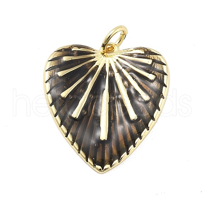 Brass Enamel Pendants KK-H206-11G-01-1