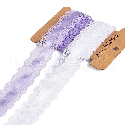 4 Yards 2 Colors Polyester Lace Trim OCOR-A008-02A-1
