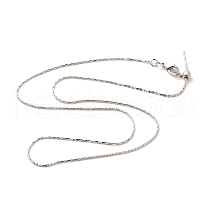 1mm Rack Plating Brass Cardano Chain Adjustable Slider Necklaces for Women Men MAK-L044-37P-1