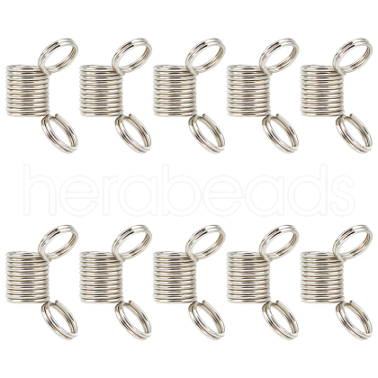 Beebeecraft 20Pcs 304 Stainless Steel Mini Spring Bead Clamps for Beading Jewelry Making STAS-BBC0004-58A-1