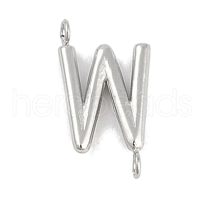 304 Stainless Steel Letter Connector Charms STAS-M108-01P-23-1