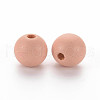Painted Natural Wood Beads WOOD-A018-16mm-14-2