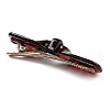 Cellulose Acetate & Iron Alligator Hair Clips AJEW-K047-01G-02-3