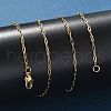 Ion Plating(IP) 304 Stainless Steel Cable Chains Necklaces MAK-L015-37B-3