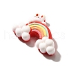 Rabbit Theme Opaque Resin Cabochons CRES-U004-04E-2