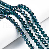 Electroplate Glass Beads Strands EGLA-A034-T1mm-B25-1