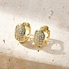 Brass Micro Pave Clear Cubic Zirconia Hoop Earrings EJEW-D311-103G-4