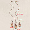 Teardrop Alloy Glass Pendant Necklaces & Dangle Earrings Sets FS-WGA3296-01-4