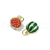 Brass Enamel Pendants KK-H072-18G-05-2