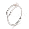 Mother's Day Jewellery Round Natural Pearl Finger Rings STER-Z009-10P-1