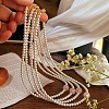 Round Imitation Pearl & Natural Rose Quartz Beaded Necklaces for Women and Girls DW1725-4