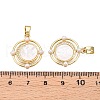 Brass Micro Pave Clear Cubic Zirconia Pendants KK-N254-190G-3