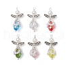 Electroplate Glass Pendants PALLOY-JF03660-03-1