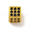 Brass Micro Pave Black Cubic Zirconia Beads KK-G493-37A-G02-1