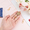 SUNNYCLUE 6Pcs Brass Hook Buttons AJEW-SC0003-20-3