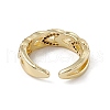 Rack Plating Brass Cubic Zirconia Cuff Rings for Women RJEW-M145-20G-3