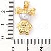 Brass Micro Pave Cubic Zirconia Pendants KK-E061-02G-3