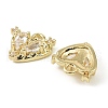 Brass Micro Pave Cubic Zirconia Charms KK-C107-14B-G-2