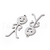 Non-Tarnish 304 Stainless Steel Pendants STAS-C003-06P-3