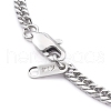 Non-Tarnish 304 Stainless Steel Diamond Cut Cuban Link Chain Necklaces NJEW-JN03368-02-3