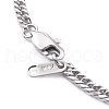 304 Stainless Steel Diamond Cut Cuban Link Chain Necklaces NJEW-JN03368-02-3