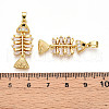 Brass Micro Pave Cubic Zirconia Pendants KK-N257-07G-3