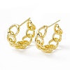 Brass Curb Chain Shaped Stud Earrings for Women KK-K271-31G-1